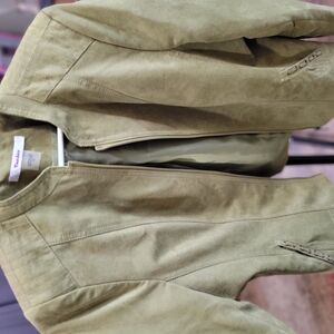 Talbots Olive Green Suede Jacket